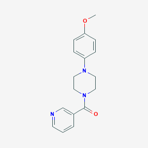 molecular formula C17H19N3O2 B188942 Piperazine, 1-(4-methoxyphenyl)-4-(3-pyridinylcarbonyl)- CAS No. 124444-87-7