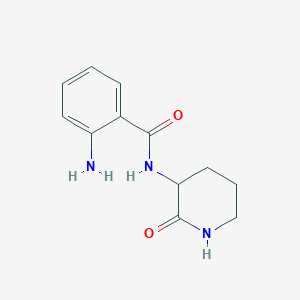 molecular formula C12H15N3O2 B188944 2-Amino-N-(2-oxo-3-piperidinyl)benzamide CAS No. 84772-30-5