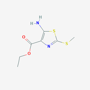 molecular formula C7H10N2O2S2 B188950 Ethyl 5-amino-2-methylsulfanyl-1,3-thiazole-4-carboxylate CAS No. 52868-70-9