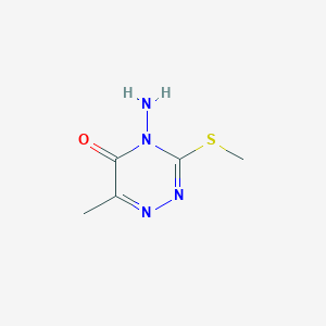 molecular formula C5H8N4OS B188954 4-amino-6-methyl-3-(methylthio)-1,2,4-triazin-5(4H)-one CAS No. 18826-96-5