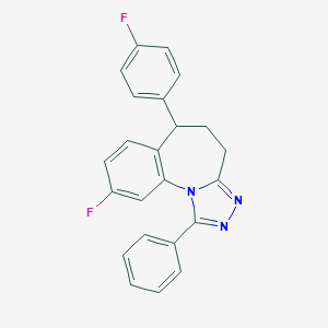 9-fluoro-6-(4-fluorophenyl)-1-phenyl-5,6-dihydro-4H-[1,2,4]triazolo[4,3-a][1]benzazepine