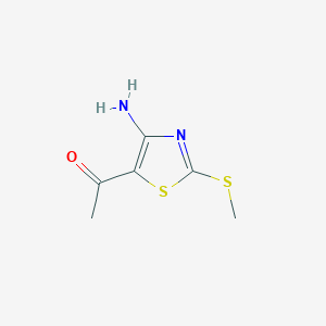 molecular formula C6H8N2OS2 B188959 1-[4-Amino-2-(methylsulfanyl)-1,3-thiazol-5-yl]ethanone CAS No. 39736-26-0