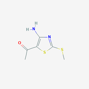 1-[4-Amino-2-(methylsulfanyl)-1,3-thiazol-5-yl]ethanone