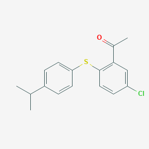 molecular formula C17H17ClOS B188983 Ethanone, 1-[5-chloro-2-[[4-(1-methylethyl)phenyl]thio]phenyl]- CAS No. 91527-91-2