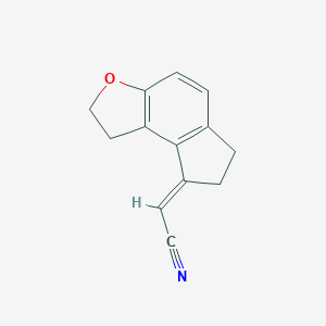 molecular formula C13H11NO B189042 (E)-2-(6,7-Dihydro-1H-indeno[5,4-b]furan-8(2H)-ylidene)acetonitrile CAS No. 196597-79-2