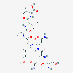 molecular formula C37H57N9O12 B189050 Serylglutaminylasparaginyltyrosylprolylisoleucylvaline CAS No. 118071-31-1