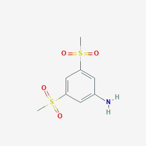 molecular formula C8H11NO4S2 B189065 3,5-Bis(methylsulfonyl)aniline CAS No. 51859-12-2