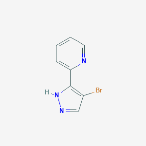 molecular formula C8H6BrN3 B189096 2-(4-溴-1H-吡唑-3-基)吡啶 CAS No. 166196-52-7