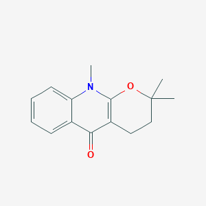 B189107 2,2,10-trimethyl-2,3,4,10-tetrahydro-5H-pyrano[2,3-b]quinolin-5-one CAS No. 6391-67-9