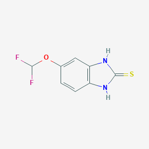 molecular formula C8H6F2N2OS B018911 5-(difluoromethoxy)-1H-benzimidazole-2-thiol CAS No. 97963-62-7
