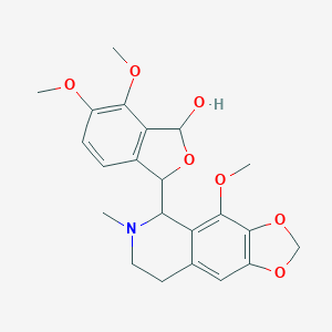 molecular formula C22H25NO7 B189124 6,7-dimethoxy-3-(4-methoxy-6-methyl-7,8-dihydro-5H-[1,3]dioxolo[4,5-g]isoquinolin-5-yl)-1,3-dihydro-2-benzofuran-1-ol CAS No. 80666-03-1