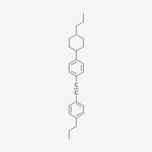 B189127 1-Propyl-4-((4-(4-propylcyclohexyl)phenyl)ethynyl)benzene CAS No. 100558-53-0