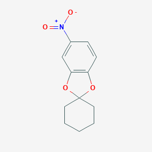 molecular formula C12H13NO4 B189131 5-Nitrospiro[1,3-benzodioxole-2,1'-cyclohexane] CAS No. 64179-40-4