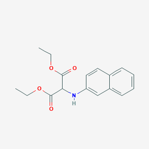 molecular formula C17H19NO4 B189156 Diethyl 2-(naphthalen-2-ylamino)propanedioate CAS No. 6248-33-5