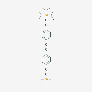 molecular formula C30H38Si2 B189174 Triisopropyl((4-((4-((trimethylsilyl)ethynyl)phenyl)ethynyl)phenyl)ethynyl)silane CAS No. 176977-35-8