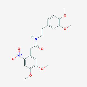 molecular formula C20H24N2O7 B189179 2-(4,5-Dimethoxy-2-nitrophenyl)-n-[2-(3,4-dimethoxyphenyl)ethyl]acetamide CAS No. 2129-52-4