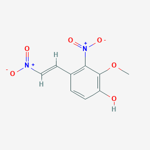 molecular formula C9H8N2O6 B189183 2-methoxy-3-nitro-4-[(E)-2-nitroethenyl]phenol CAS No. 6291-50-5