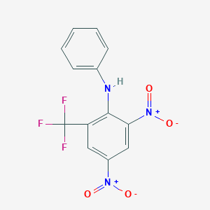 molecular formula C13H8F3N3O4 B189214 2,4-dinitro-N-phenyl-6-(trifluoromethyl)aniline CAS No. 63333-31-3