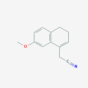 B018922 2-(7-Methoxy-3,4-dihydronaphthalen-1-yl)acetonitrile CAS No. 861960-34-1