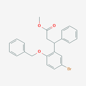 molecular formula C23H21BrO3 B189252 Methyl 3-(2-(benzyloxy)-5-bromophenyl)-3-phenylpropanoate CAS No. 156755-24-7