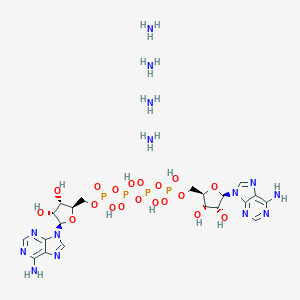 molecular formula C20H31N11O19P4 B018930 5'-(Pentahydrogen tetraphosphate)adenosine 5'-5'-ester with adenosine tetraammonium salt CAS No. 102783-36-8