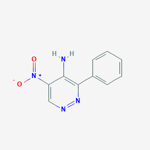 molecular formula C10H8N4O2 B189322 4-Pyridazinamine, 5-nitro-3-phenyl- CAS No. 118617-10-0