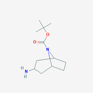 molecular formula C12H22N2O2 B189331 Tert-butyl 3-amino-8-azabicyclo[3.2.1]octane-8-carboxylate CAS No. 174486-93-2