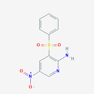 molecular formula C11H9N3O4S B189336 3-(Benzenesulfonyl)-5-nitropyridin-2-amine CAS No. 88312-63-4