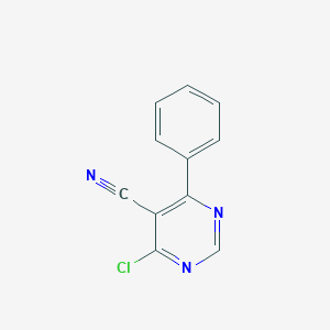 molecular formula C11H6ClN3 B189337 4-Chloro-6-phenylpyrimidine-5-carbonitrile CAS No. 40889-24-5