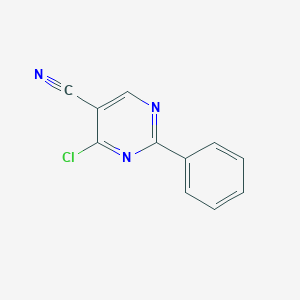 molecular formula C11H6ClN3 B189338 4-Chloro-2-phenylpyrimidine-5-carbonitrile CAS No. 33089-16-6