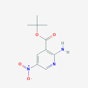molecular formula C10H13N3O4 B189339 3-Pyridinecarboxylic acid, 2-amino-5-nitro-, 1,1-dimethylethyl ester CAS No. 88312-66-7