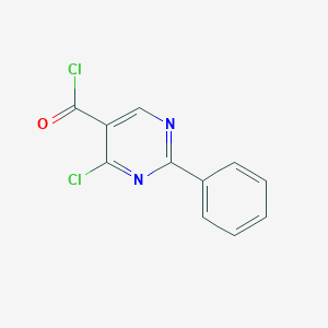 molecular formula C11H6Cl2N2O B189362 4-Chloro-2-phenylpyrimidine-5-carbonyl chloride CAS No. 66206-81-3