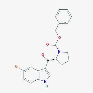 molecular formula C21H19BrN2O3 B018937 (R)-Benzyl 2-(5-bromo-1H-indole-3-carbonyl)pyrrolidine-1-carboxylate CAS No. 143322-56-9