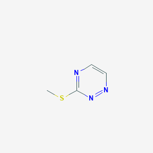 molecular formula C4H5N3S B189370 3-Methylthio-1,2,4-triazine CAS No. 28735-21-9