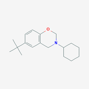 molecular formula C18H27NO B189373 6-tert-Butyl-3-cyclohexyl-3,4-dihydro-2H-1,3-benzoxazine CAS No. 5451-32-1
