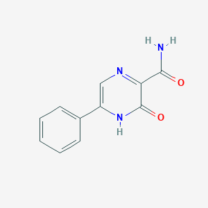 molecular formula C11H9N3O2 B189387 3-氧代-5-苯基-3,4-二氢吡嗪-2-甲酰胺 CAS No. 67602-10-2