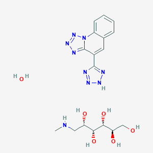 molecular formula C17H25N9O6 B189417 Tetrazolast meglumine CAS No. 133008-33-0