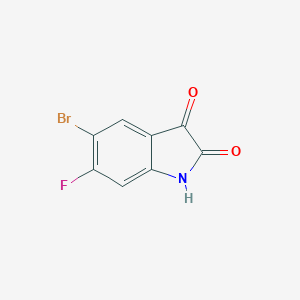 molecular formula C8H3BrFNO2 B189456 5-bromo-6-fluoro-1H-indole-2,3-dione CAS No. 118897-99-7