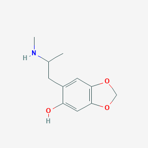 molecular formula C11H15NO3 B189466 6-[2-(Methylamino)propyl]-1,3-benzodioxol-5-ol CAS No. 138808-79-4