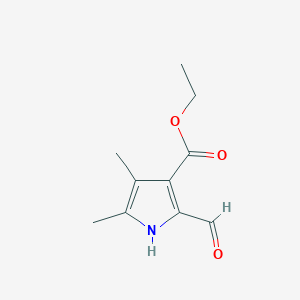 molecular formula C10H13NO3 B189546 ethyl 2-formyl-4,5-dimethyl-1H-pyrrole-3-carboxylate CAS No. 10591-23-8