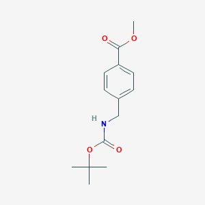 molecular formula C14H19NO4 B189581 Methyl 4-(((tert-butoxycarbonyl)amino)methyl)benzoate CAS No. 120157-96-2