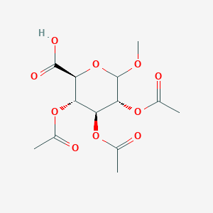 molecular formula C13H18O10 B018959 Glucopyranuronic acid, methyl ester, 2,3,4-triacetate, D- CAS No. 3082-95-9