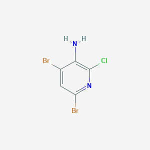 molecular formula C5H3Br2ClN2 B189625 4,6-Dibromo-2-chloropyridin-3-amine CAS No. 887570-91-4