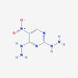 molecular formula C4H7N7O2 B189632 (2-Hydrazinyl-5-nitropyrimidin-4-yl)hydrazine CAS No. 3856-09-5