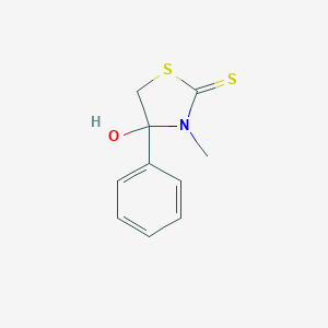 molecular formula C10H11NOS2 B189673 4-Hydroxy-3-methyl-4-phenyl-2-thiazolidinethione CAS No. 19975-60-1