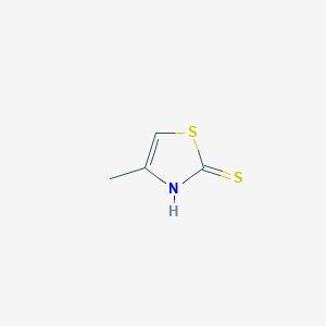 molecular formula C4H5NS2 B189695 4-METHYLTHIAZOLE-2-THIOL CAS No. 5685-06-3