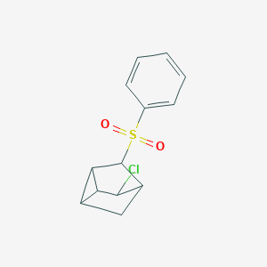 molecular formula C13H13ClO2S B189713 3-Chloro-5-(phenylsulfonyl)tricyclo[2.2.1.02,6]heptane CAS No. 92849-69-9
