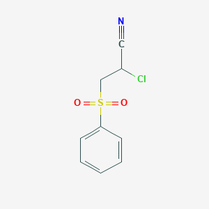 molecular formula C9H8ClNO2S B189714 2-Chloro-3-(phenylsulfonyl)propanenitrile CAS No. 1424-50-6