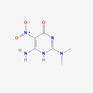 molecular formula C6H9N5O3 B189717 6-amino-2-(dimethylamino)-5-nitro-1H-pyrimidin-4-one CAS No. 880-89-7