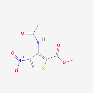 molecular formula C8H8N2O5S B189718 Methyl 3-acetamido-4-nitrothiophene-2-carboxylate CAS No. 80615-53-8